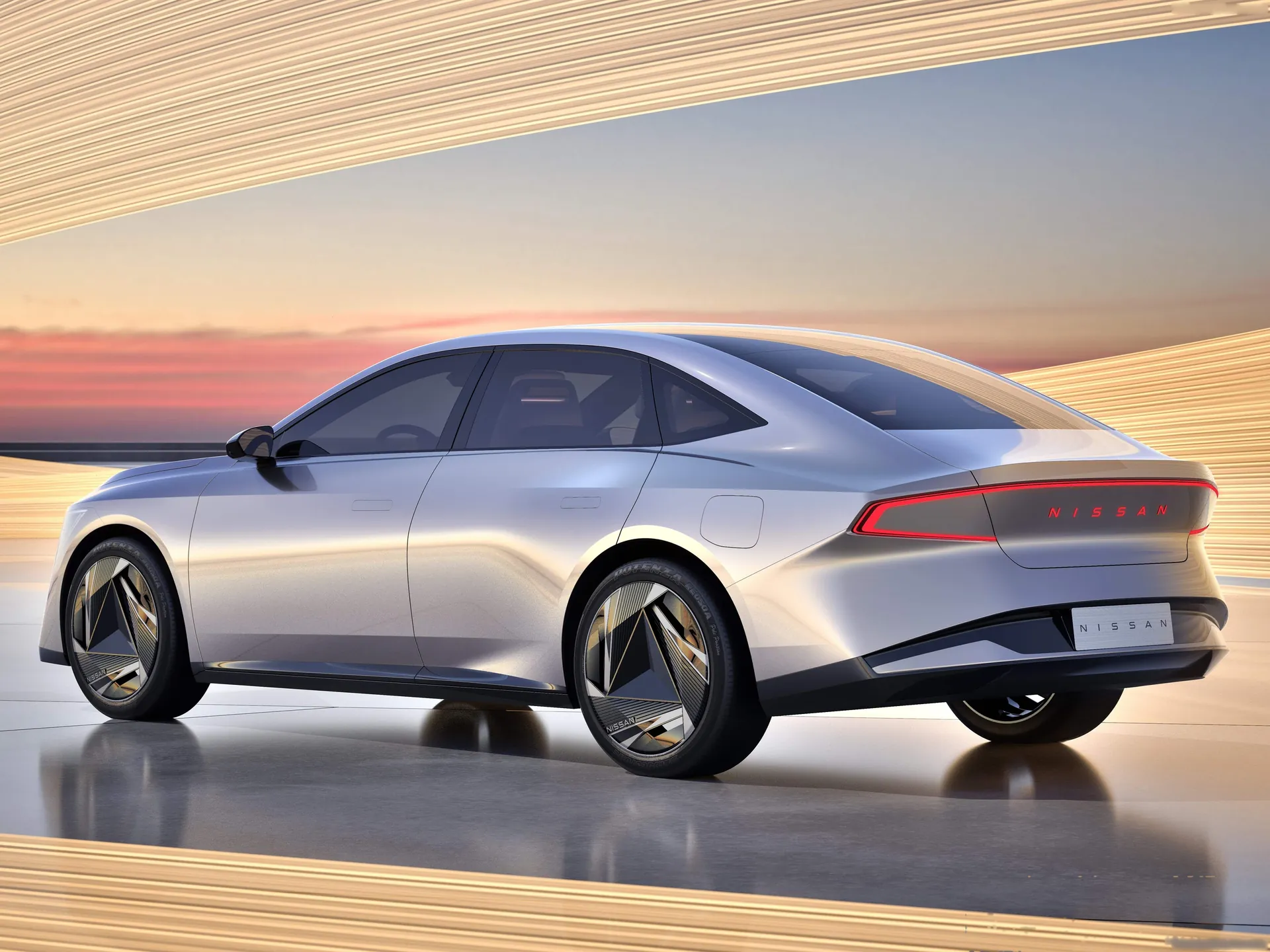 Nissan Evo Concept (2024) – zadní tříčtvrteční pohled