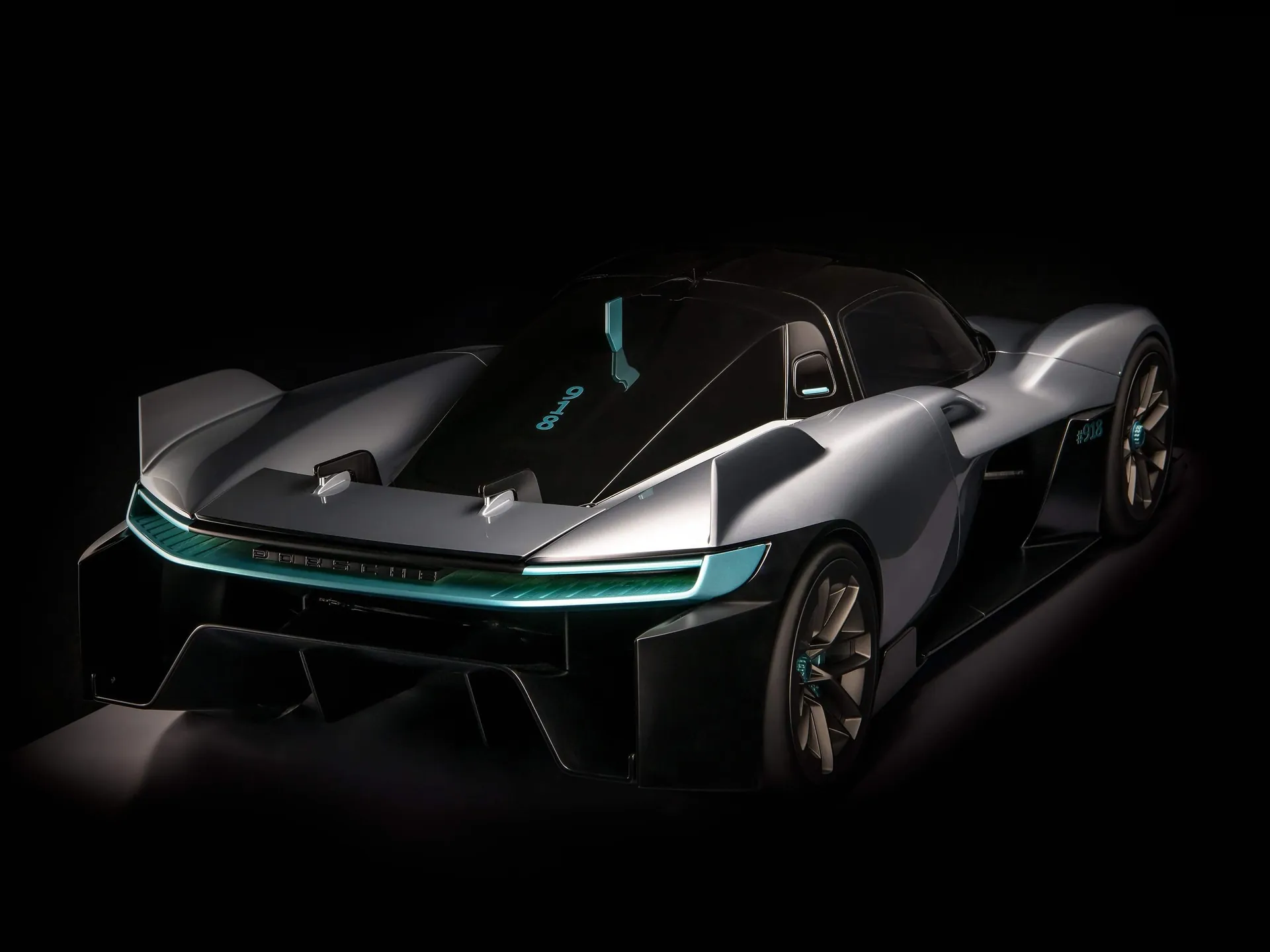 Porsche Vision 918 RS Concept (2019) – zadní tříčtvrteční pohled