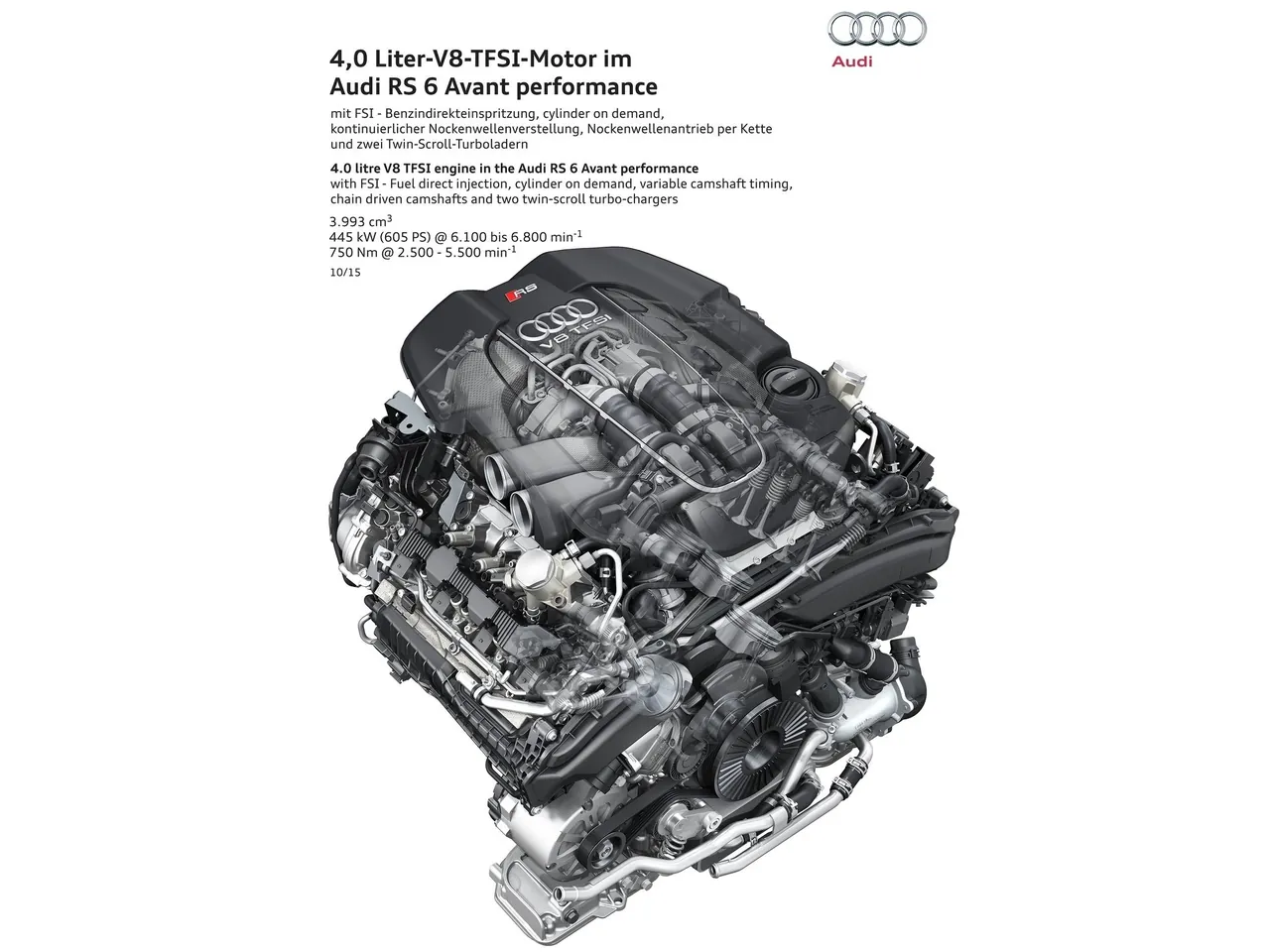 Audi RS6 Avant performance (2016) – motor