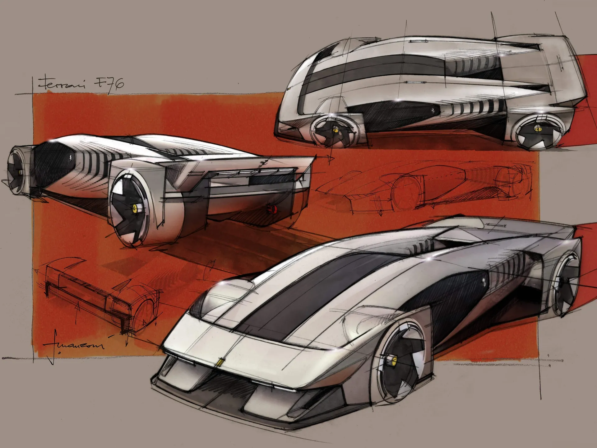 Ferrari F76 Concept (2025) – designové skici