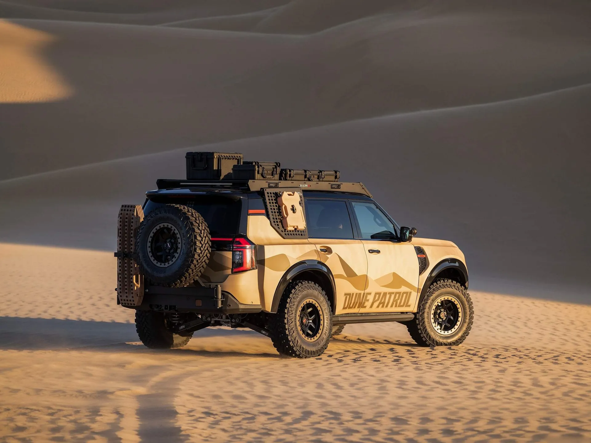 Nissan Dune Patrol Concept (2025) – zadní tříčtvrteční pohled