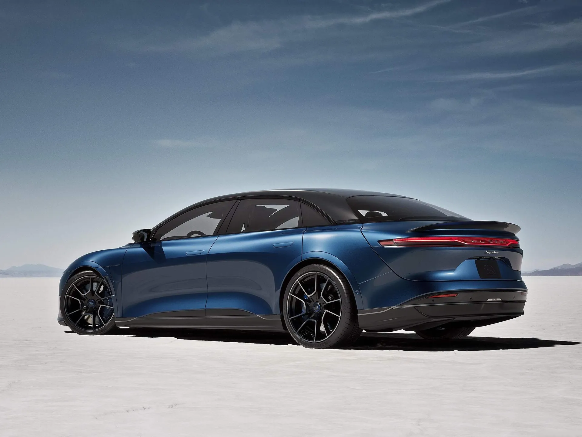 Lucid Air Sapphire (2023) – zadní tříčtvrteční pohled
