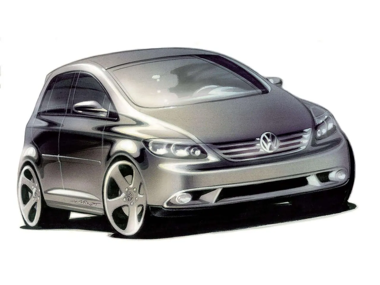 Volkswagen Golf Plus (2005) – designové skici