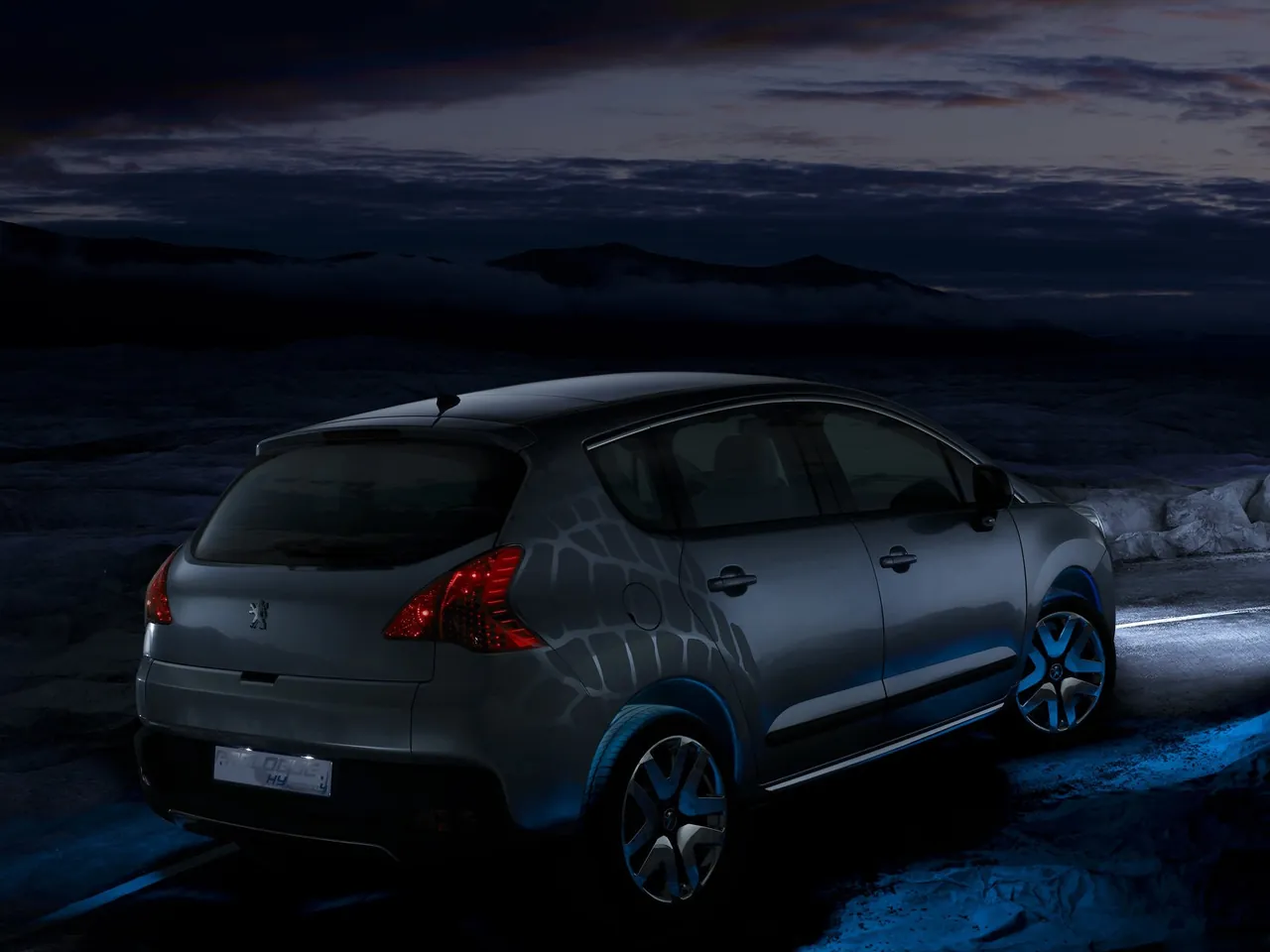 Peugeot Prologue HYmotion4 Concept (2008) – zadní tříčtvrteční pohled