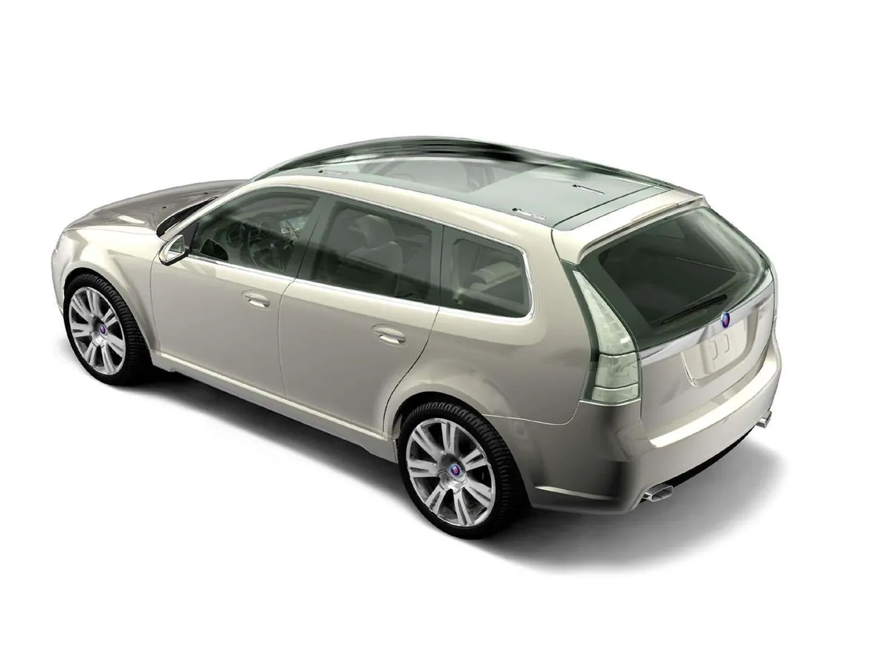 Saab 93 SportHatch Concept (2003) – zadní tříčtvrteční pohled