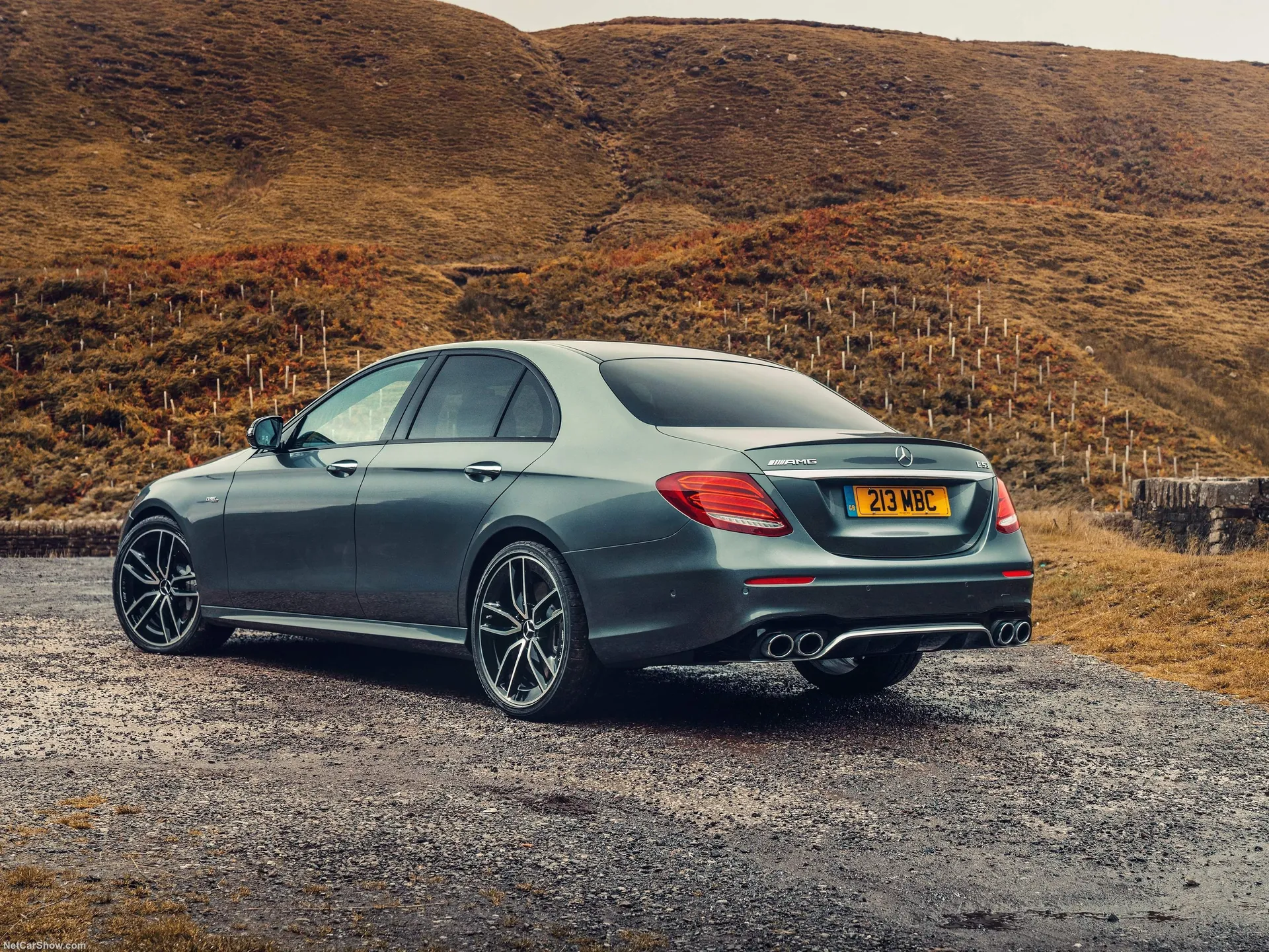 Mercedes-Benz E53 AMG (2019) – zadní tříčtvrteční pohled