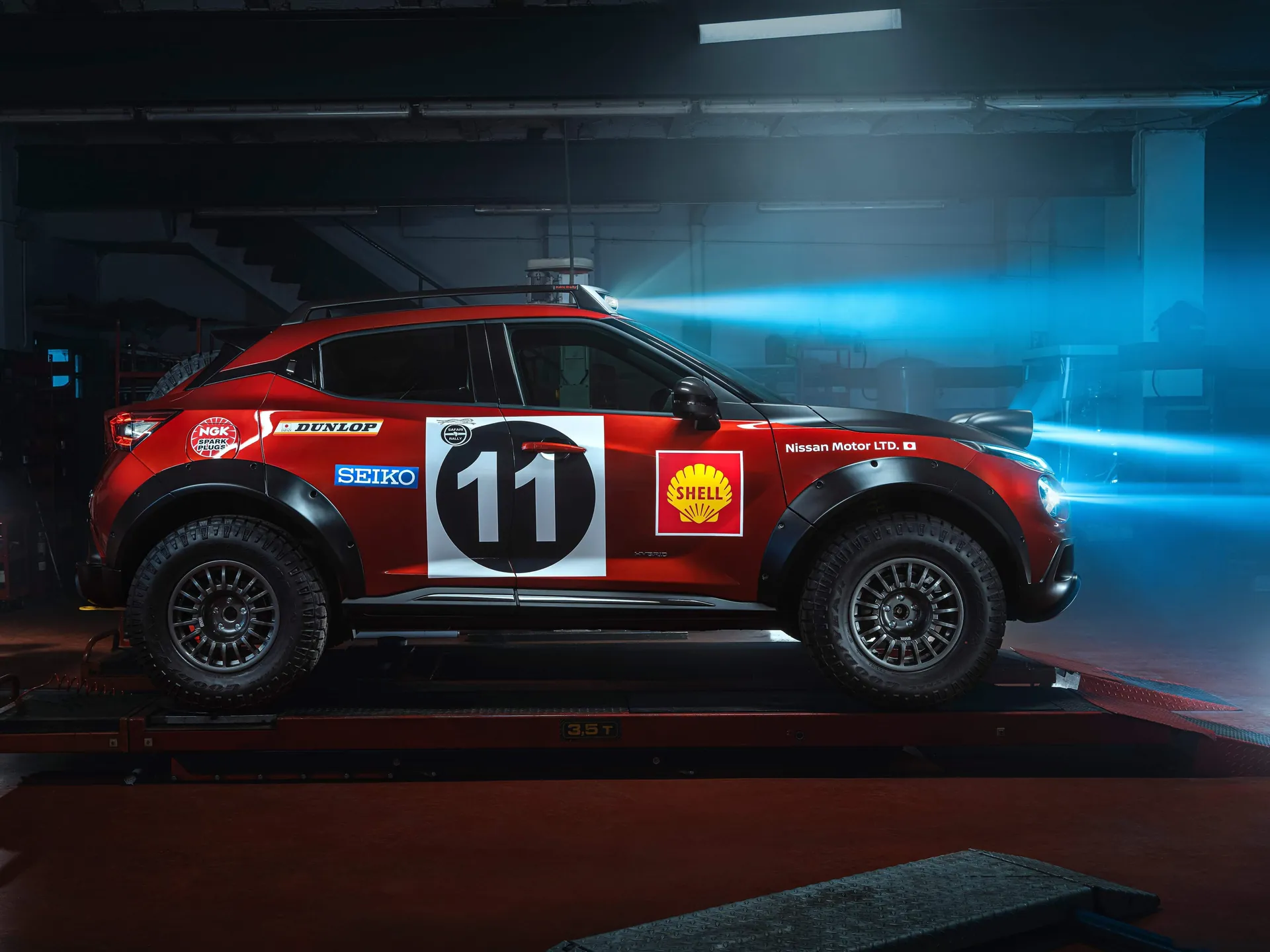 Nissan Juke Hybrid Rally Tribute Concept (2022) – boční profil