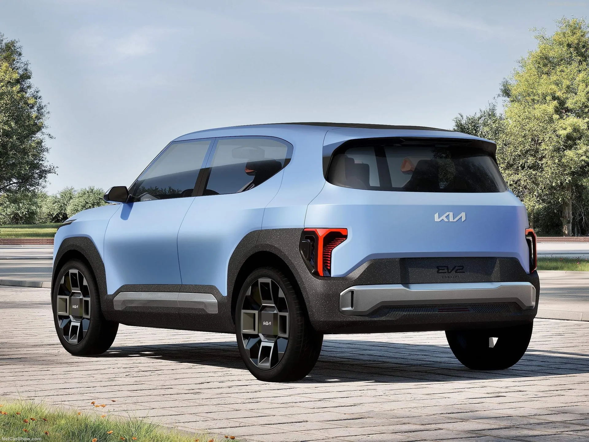 Kia EV2 Concept (2025) – zadní tříčtvrteční pohled