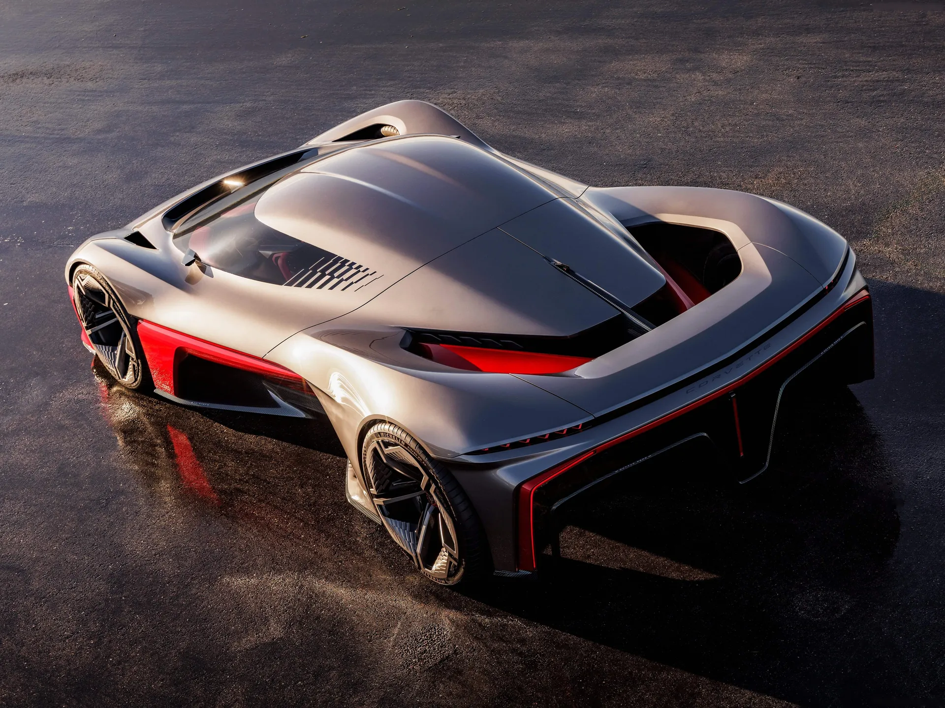 Chevrolet Corvette SoCal Concept (2025) – zadní tříčtvrteční pohled