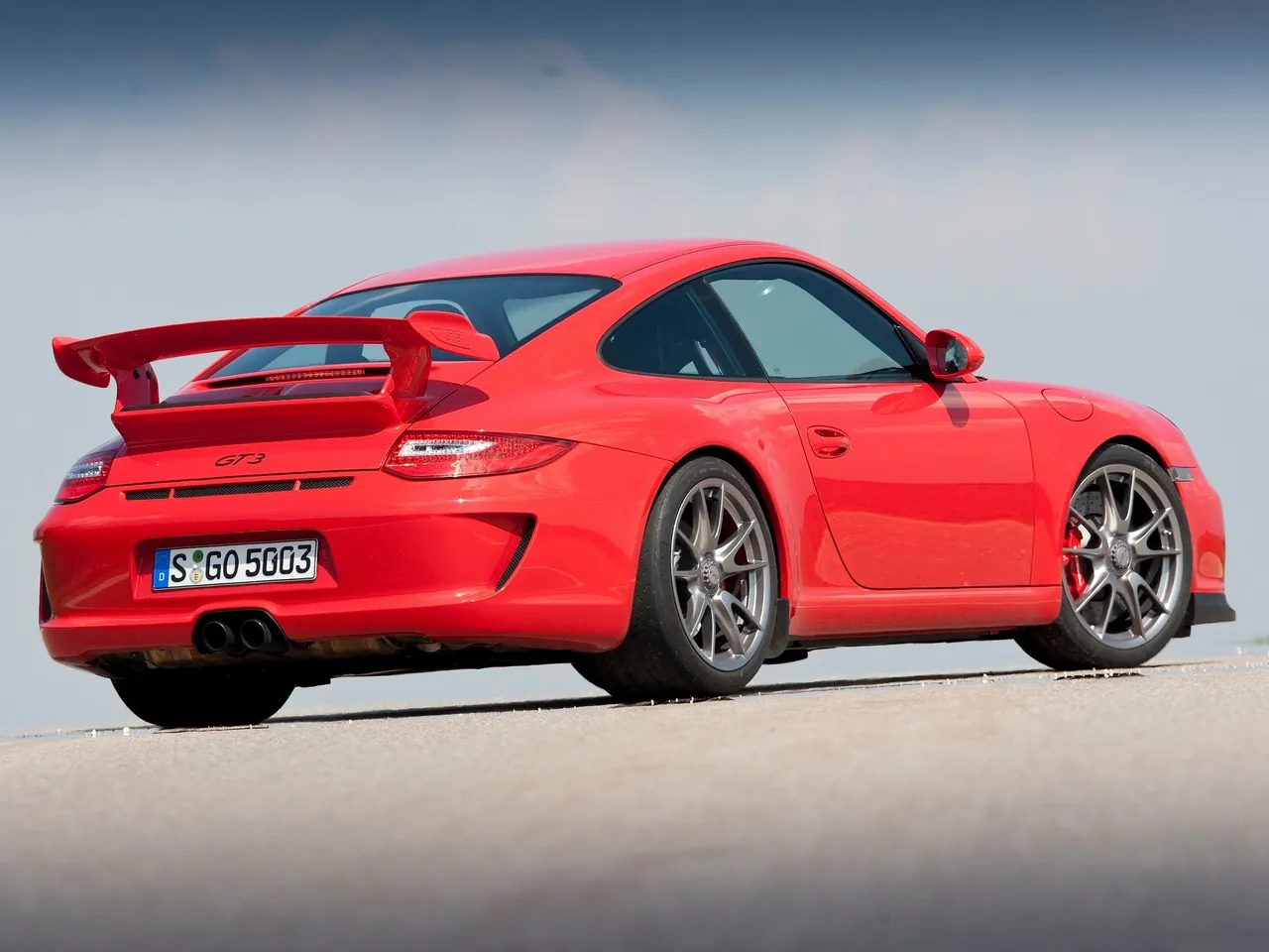 Porsche 911 GT3 (2010) – zadní tříčtvrteční pohled