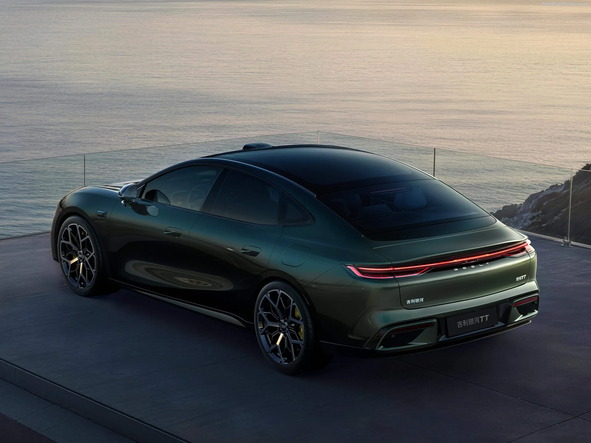 Geely Galaxy TT (2027) – zadní tříčtvrteční pohled