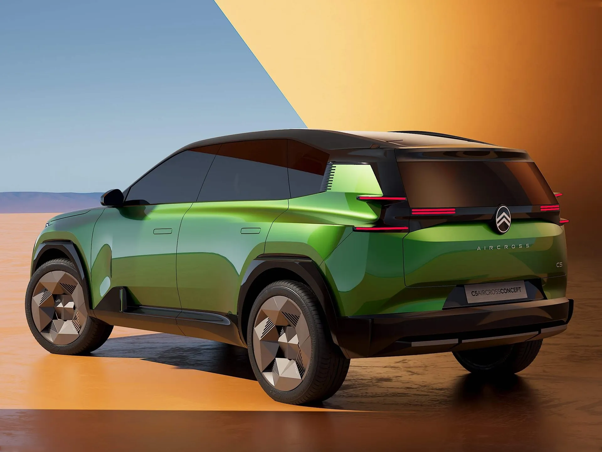 Citroen C5 Aircross Concept (2024) – zadní tříčtvrteční pohled