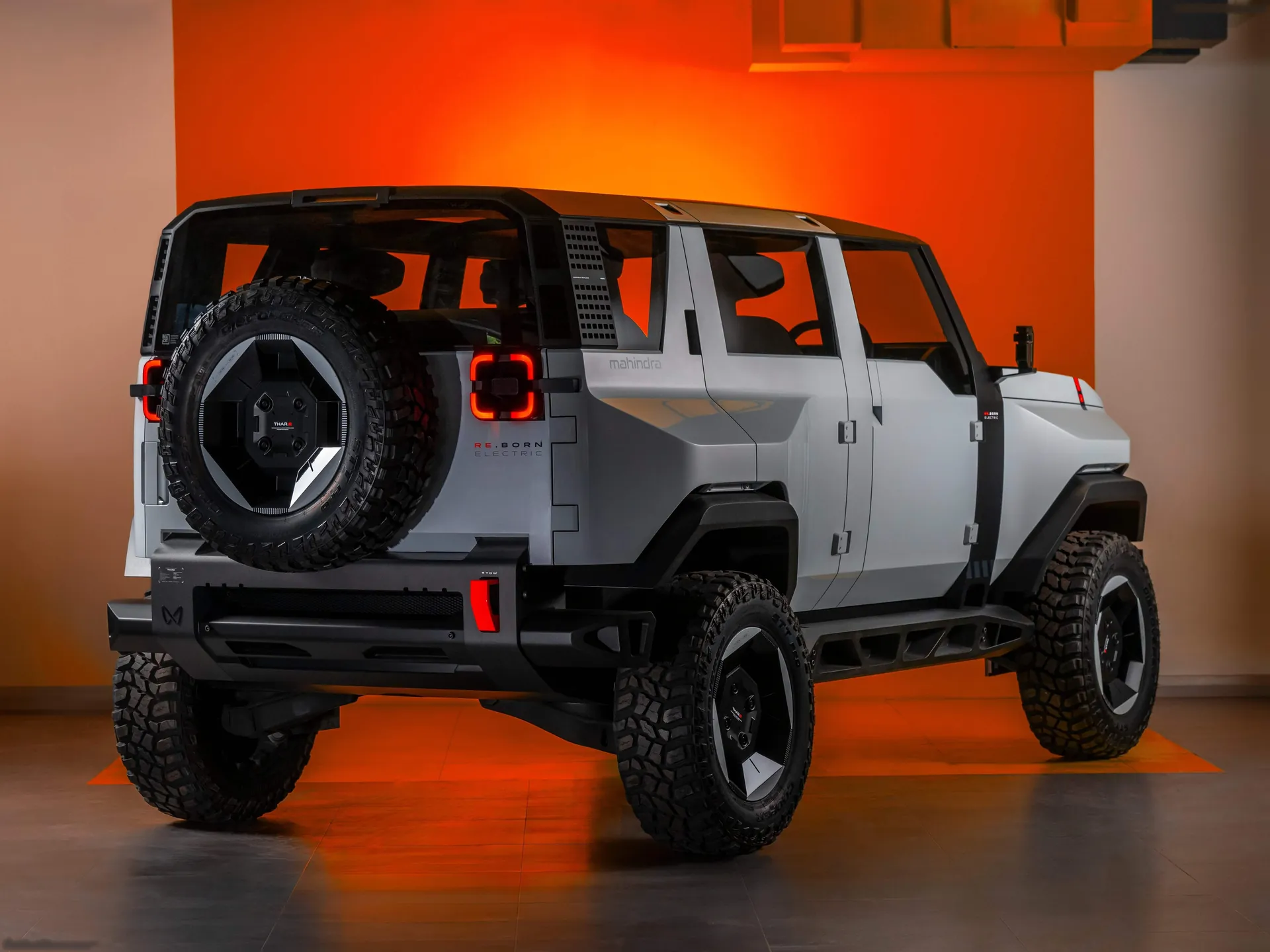 Mahindra Vision Thar.e Concept (2023) – zadní tříčtvrteční pohled