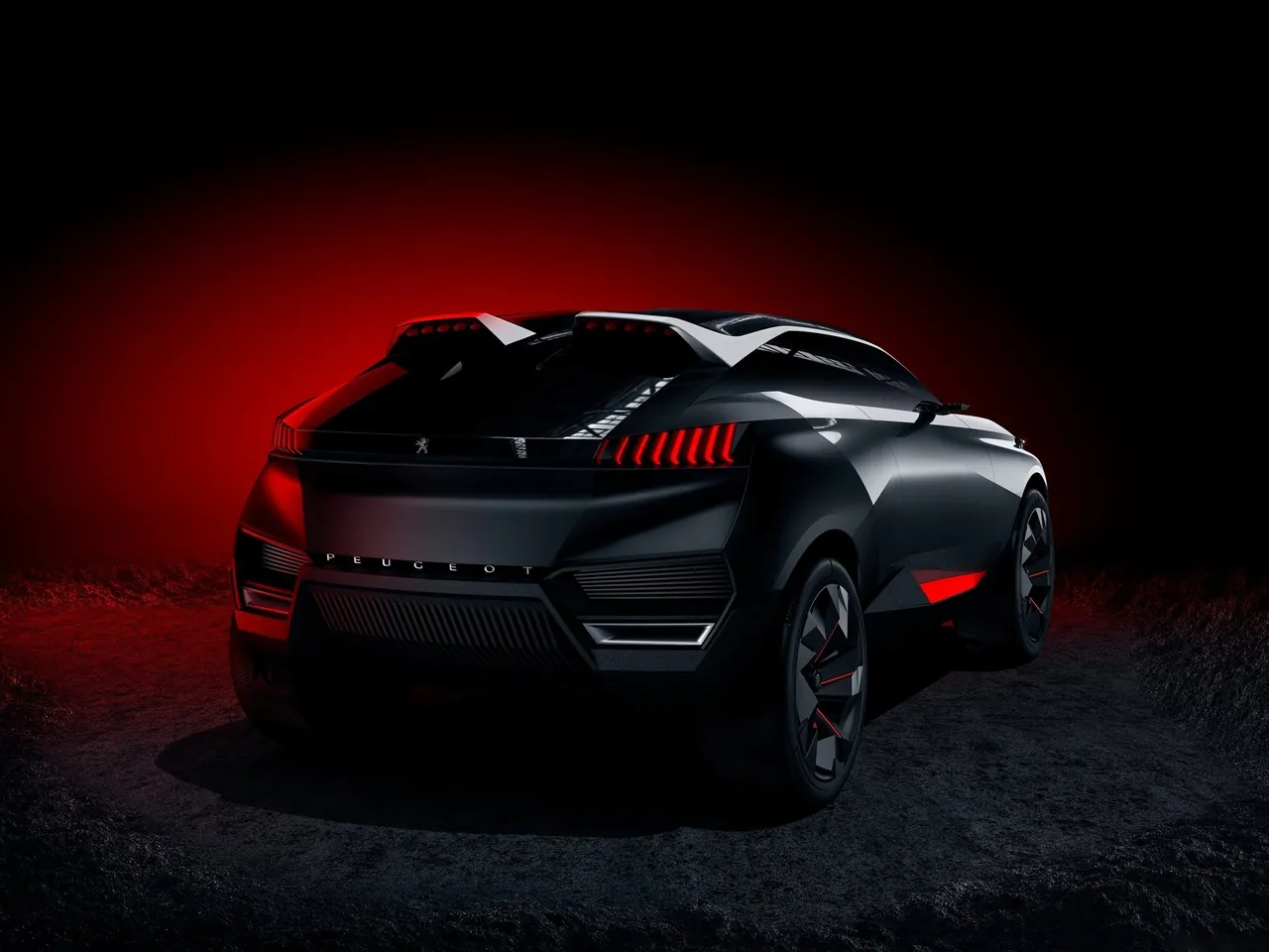 Peugeot Quartz Concept (2014) – zadní tříčtvrteční pohled