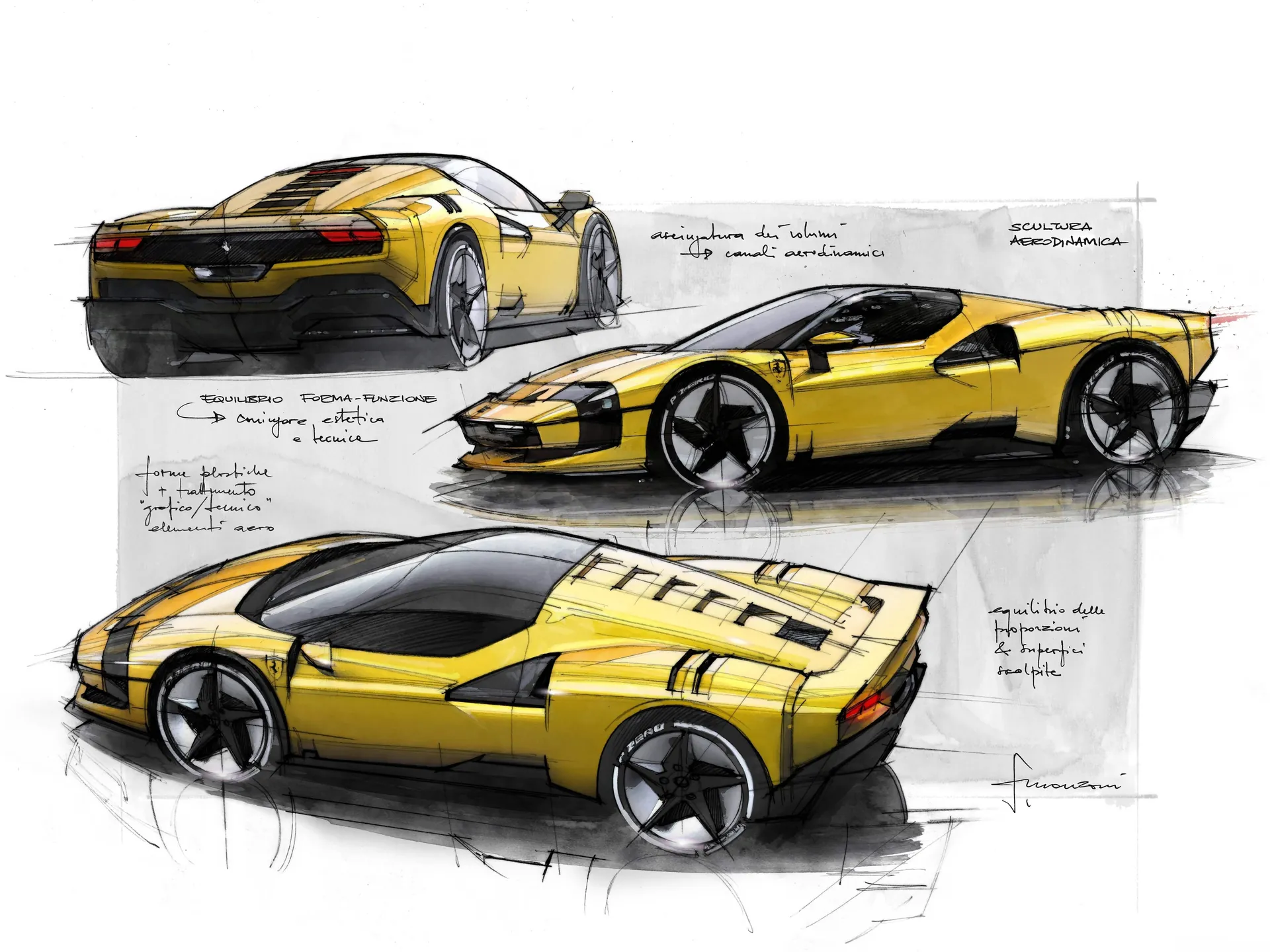 Ferrari SC40 (2025) – designové skici