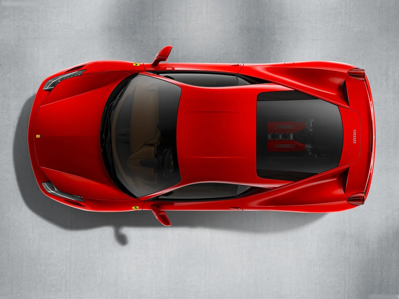 Ferrari 458 Italia (2011) – pohled shora