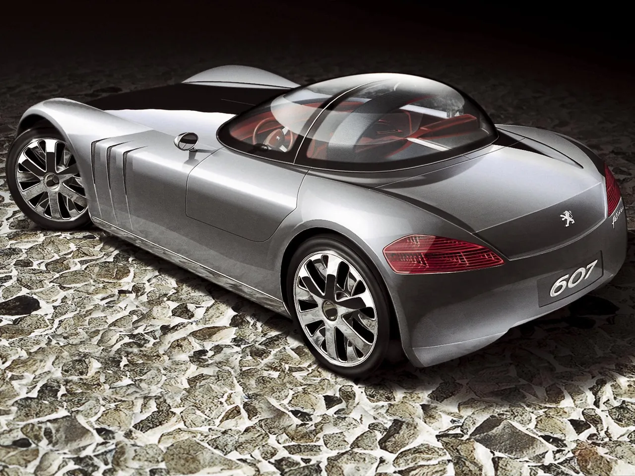 Peugeot 607 Feline Concept (2000) – zadní tříčtvrteční pohled