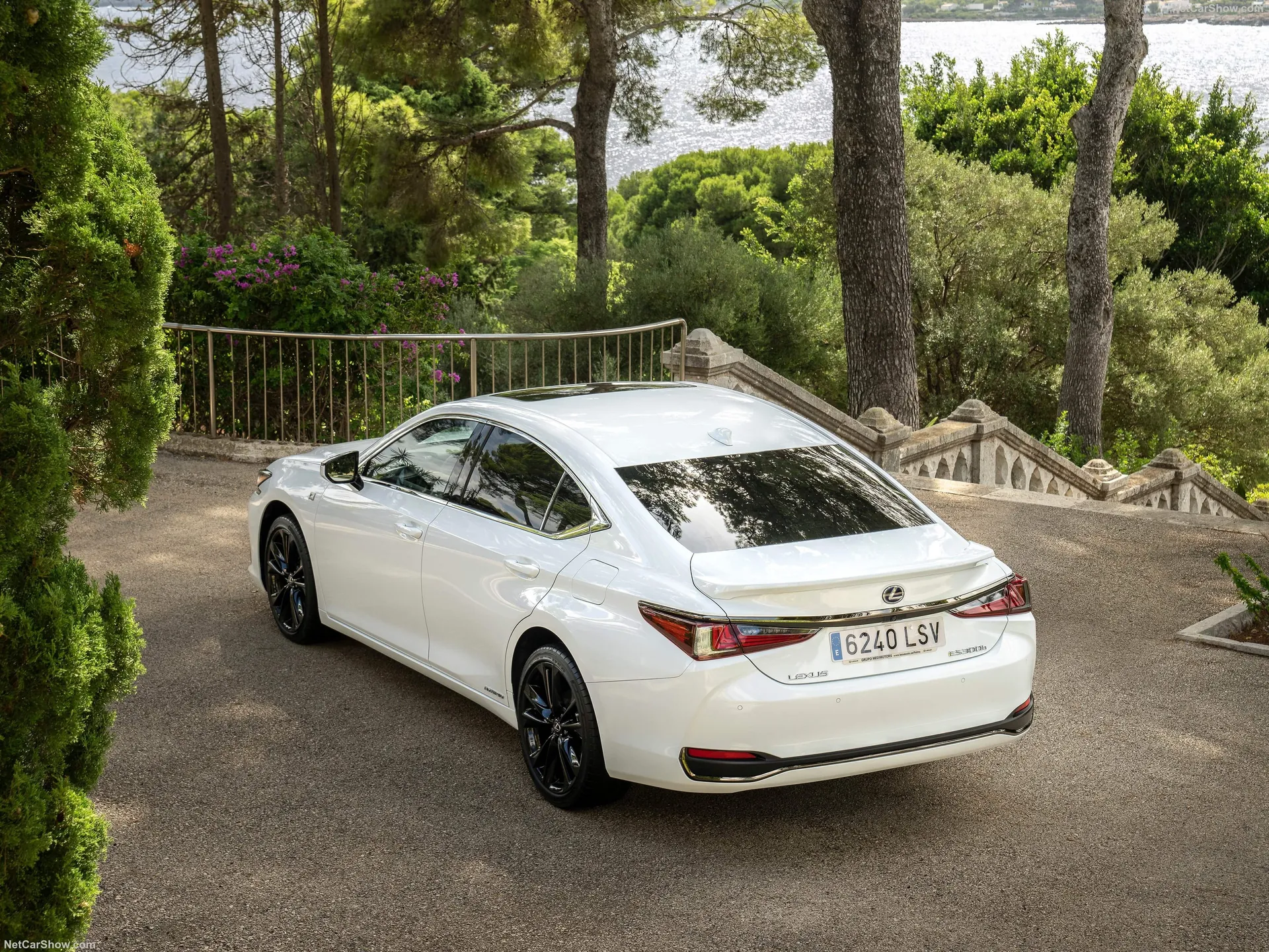 Lexus ES 300h [EU] (2022) – zadní tříčtvrteční pohled