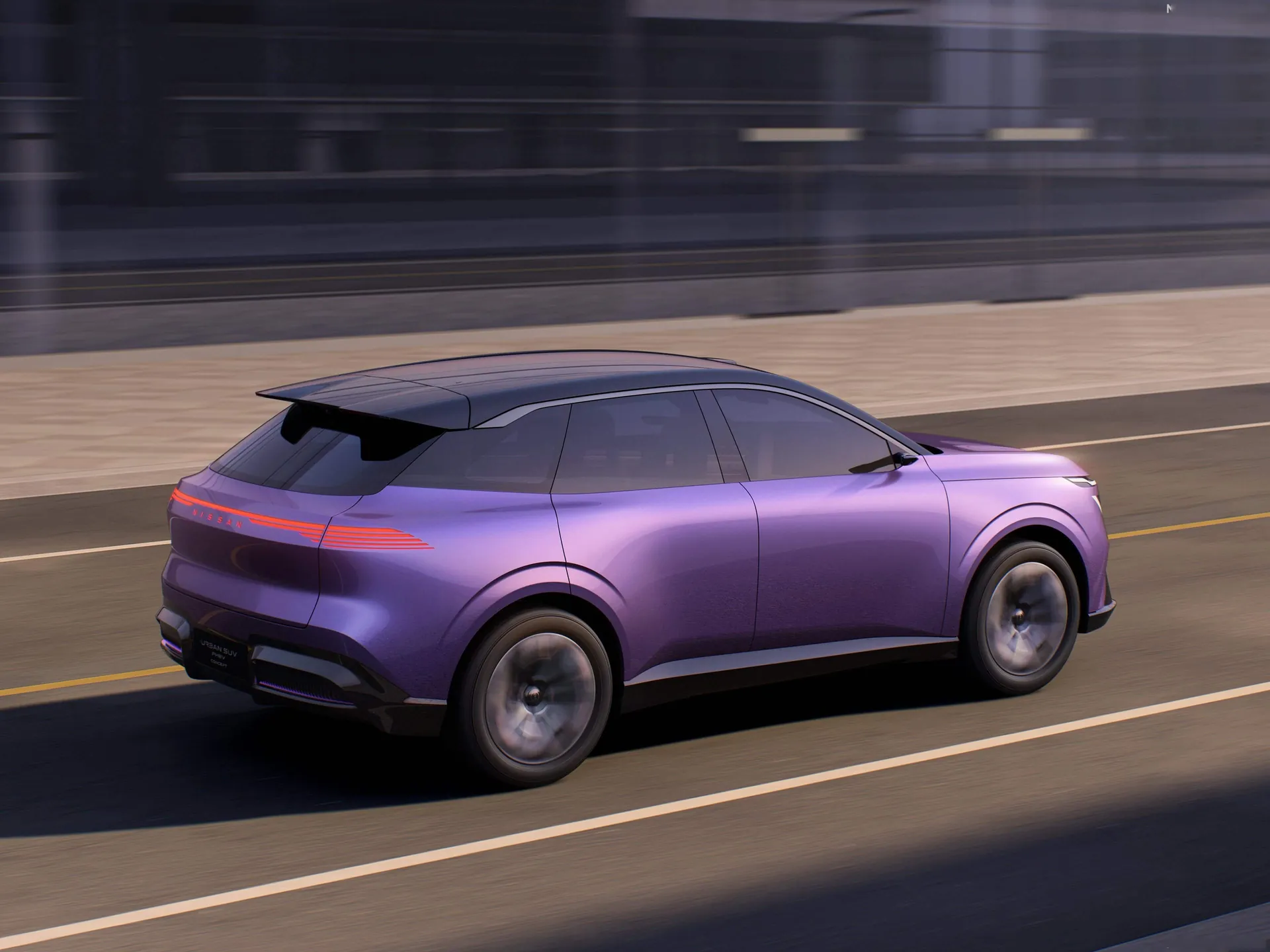 Nissan Urban SUV PHEV Concept (2026) – zadní tříčtvrteční pohled