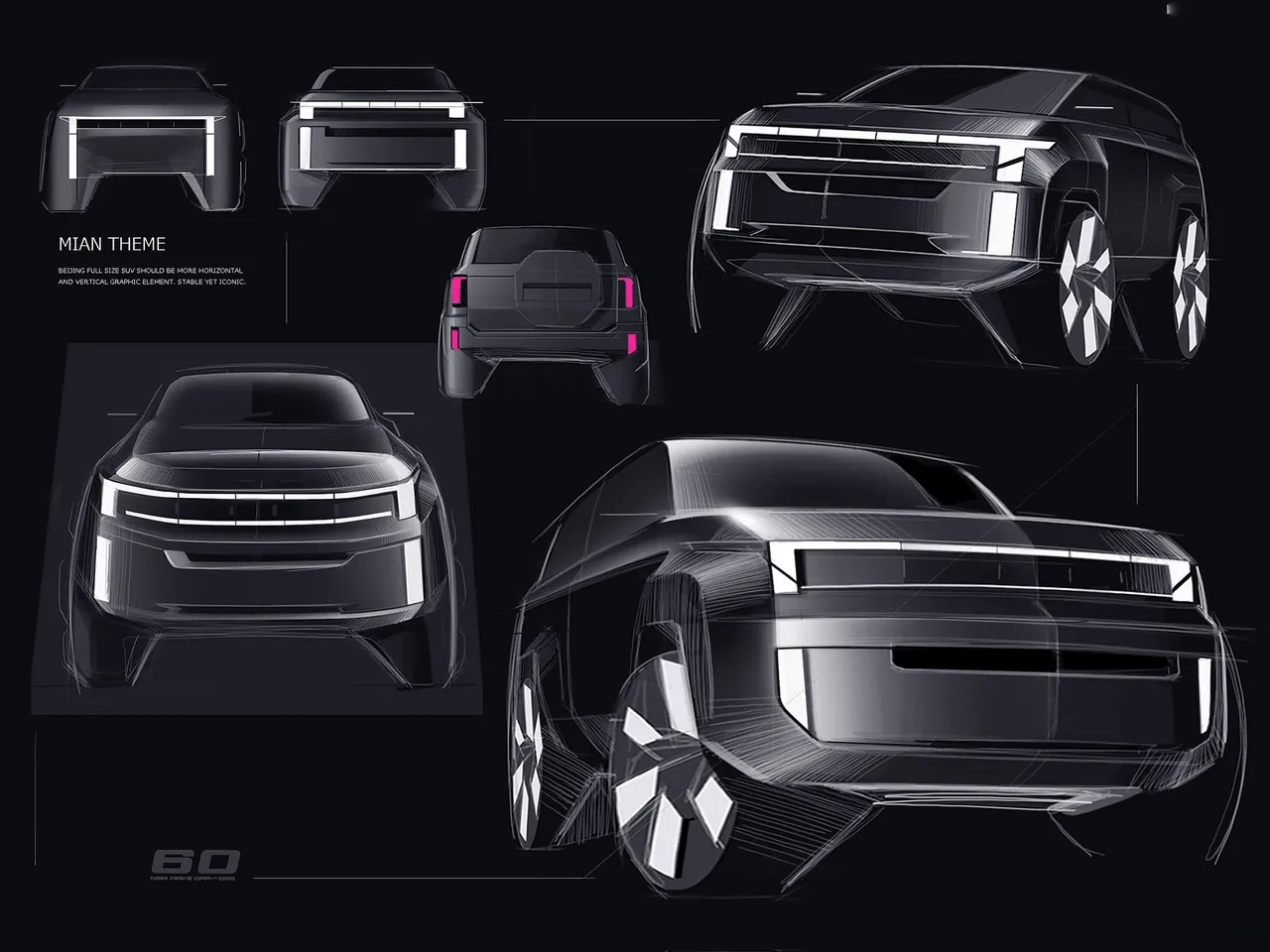 BAIC Beijing BJ60e (2025) – designové skici