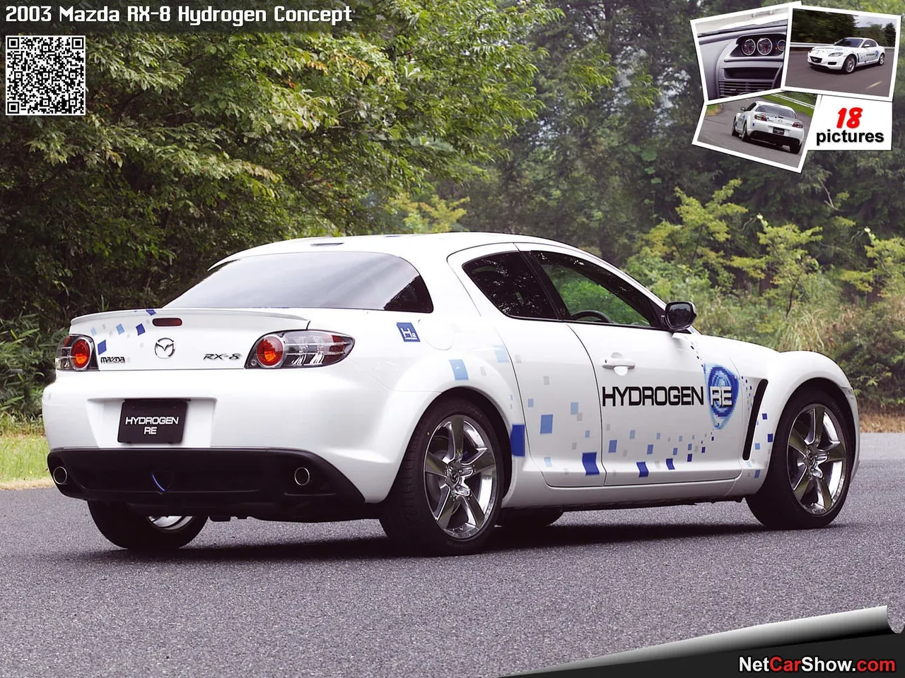 Mazda RX-8 Hydrogen Concept (2003) – zadní tříčtvrteční pohled