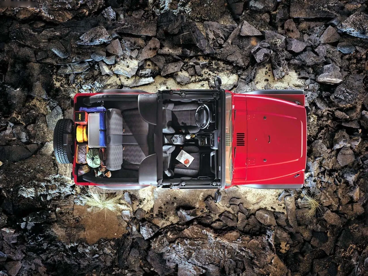 Jeep Wrangler Unlimited (2004) - Top view