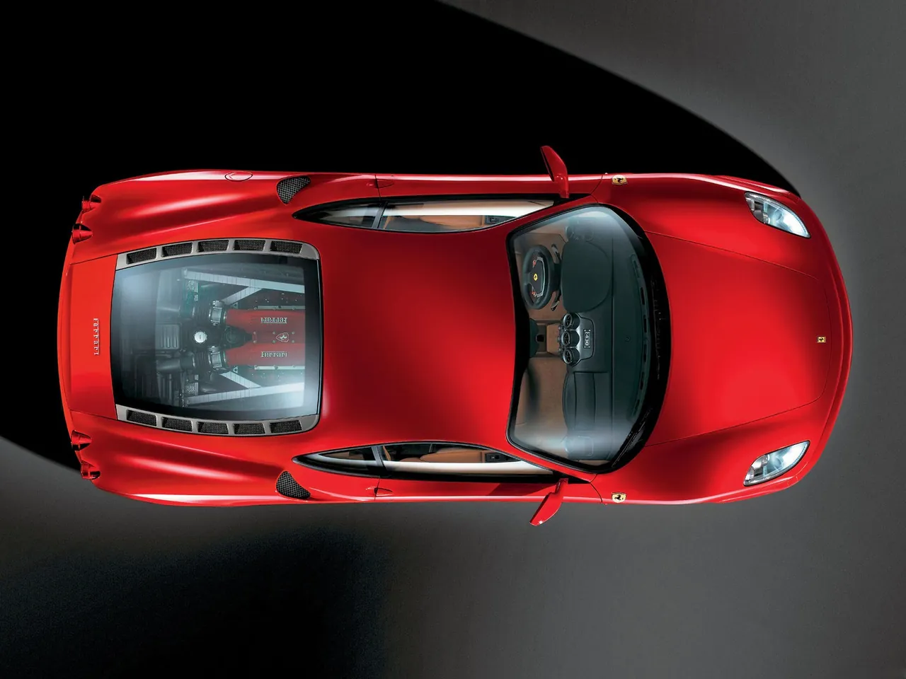 Ferrari F430 (2005) – pohled shora
