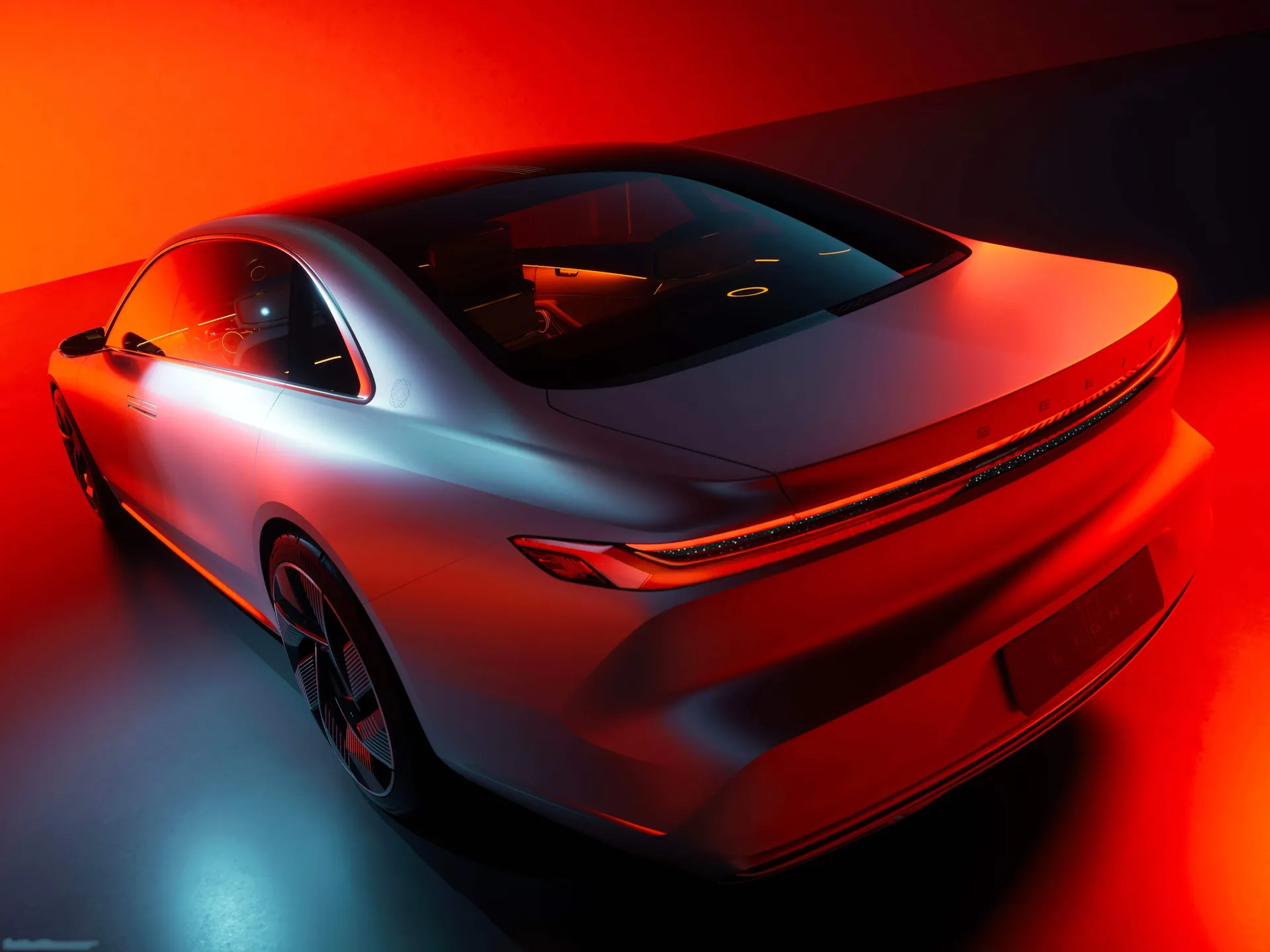 Geely Galaxy Light Gen II Concept (2026) – zadní tříčtvrteční pohled