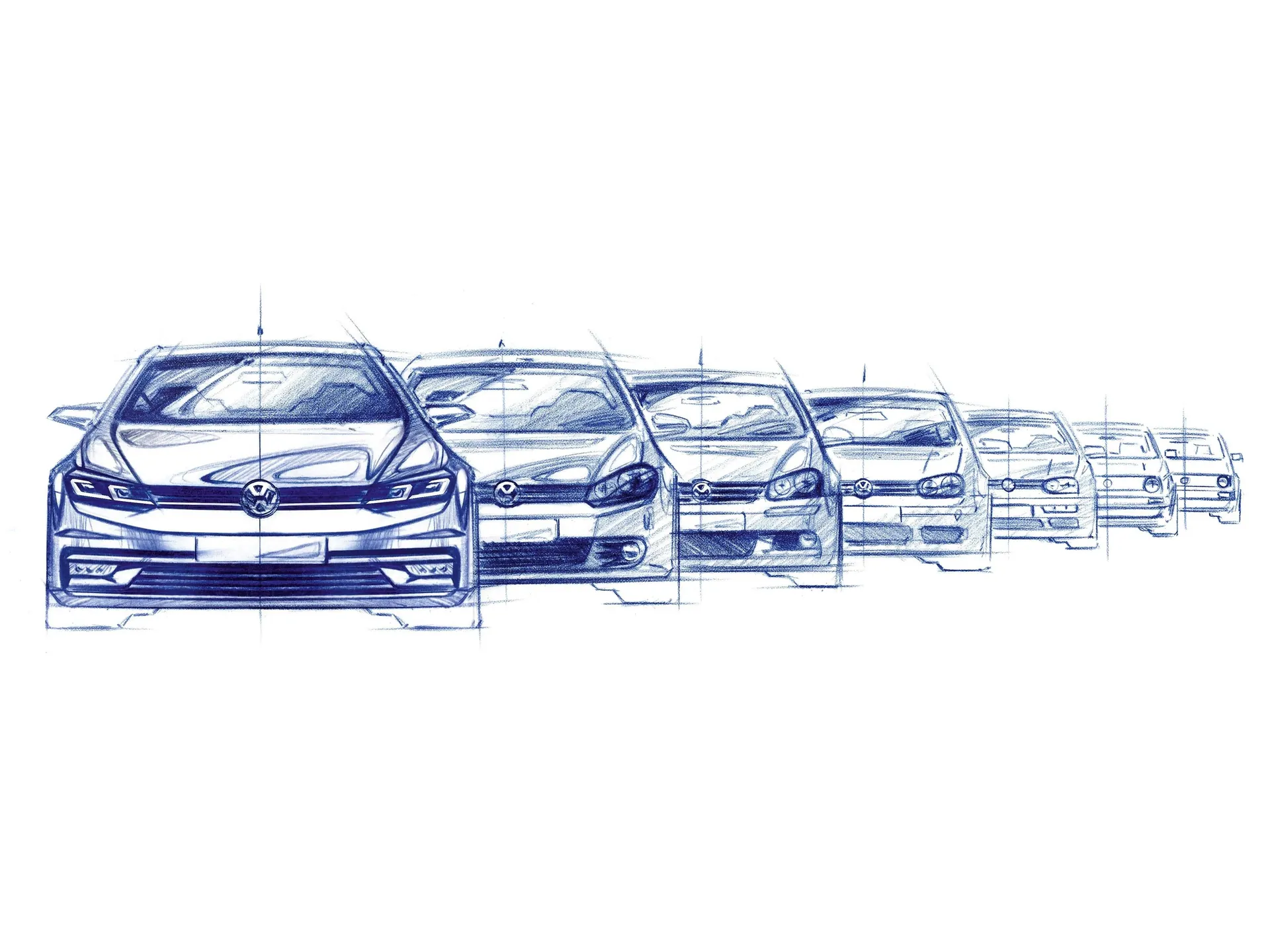 Volkswagen Golf (2017) - Design Sketches
