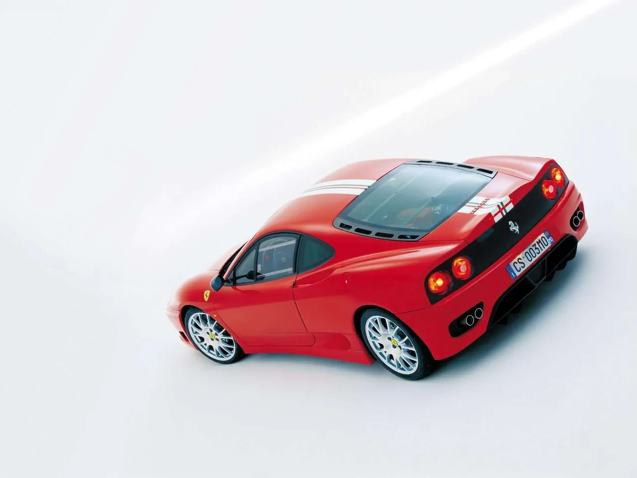 Ferrari 360 Challenge Stradale (2003) – zadní tříčtvrteční pohled