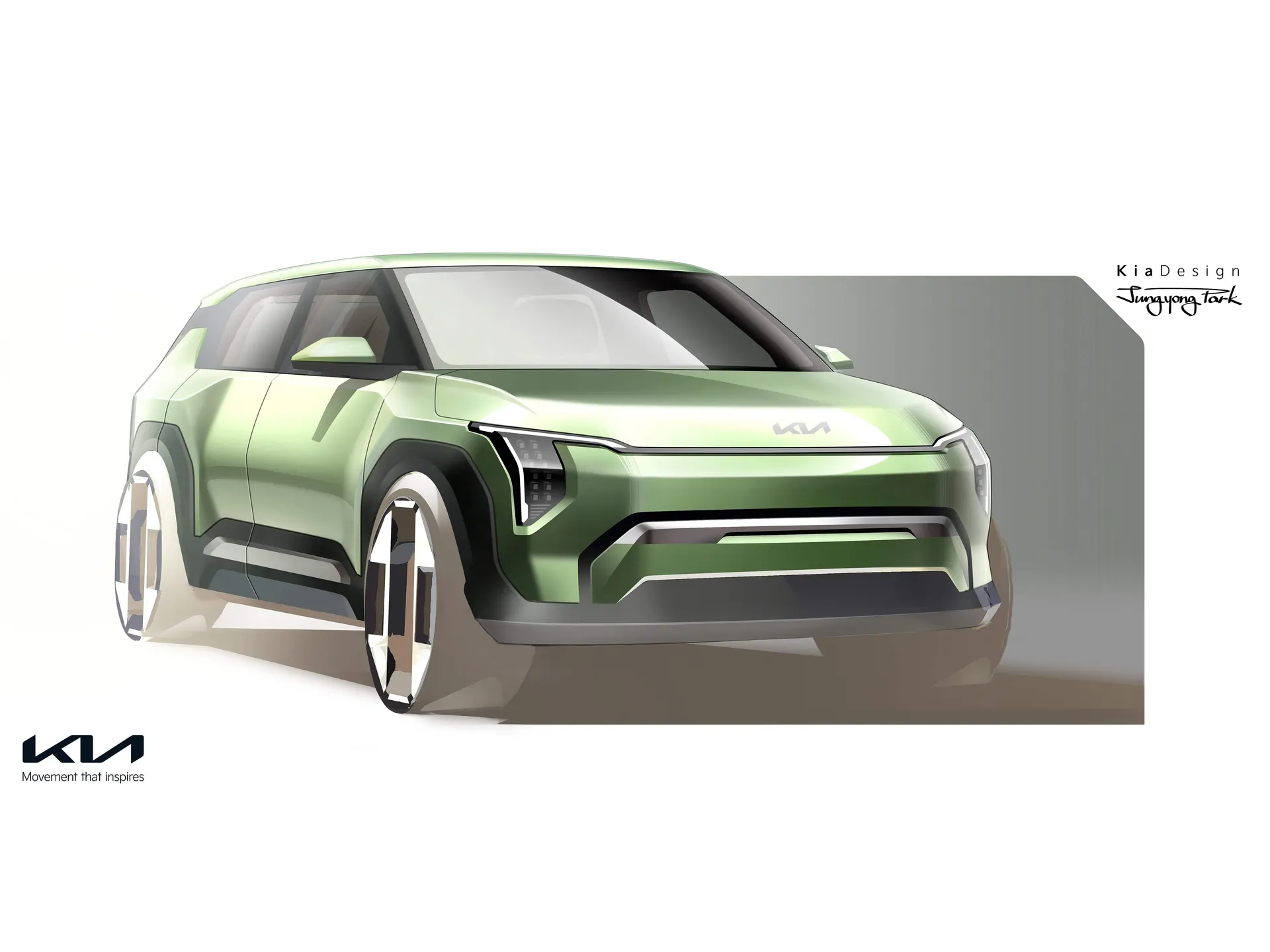 Kia EV3 (2025) – designové skici