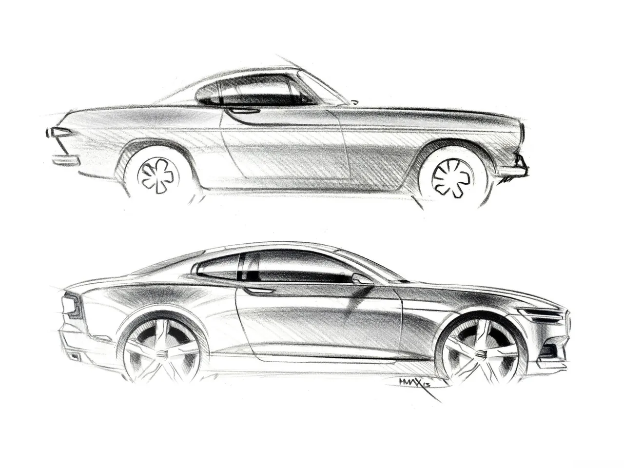 Volvo Coupe Concept (2013) – designové skici