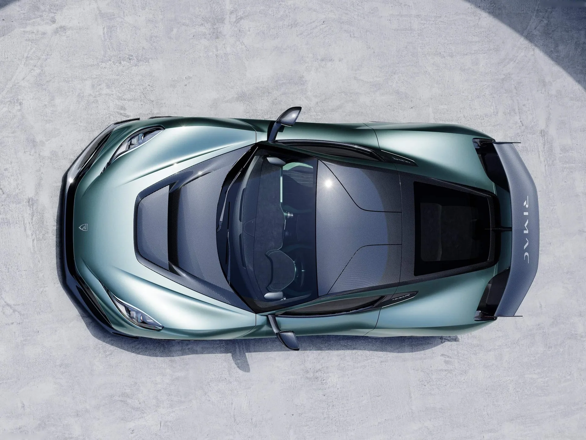 Rimac Nevera R (2025) – pohled shora