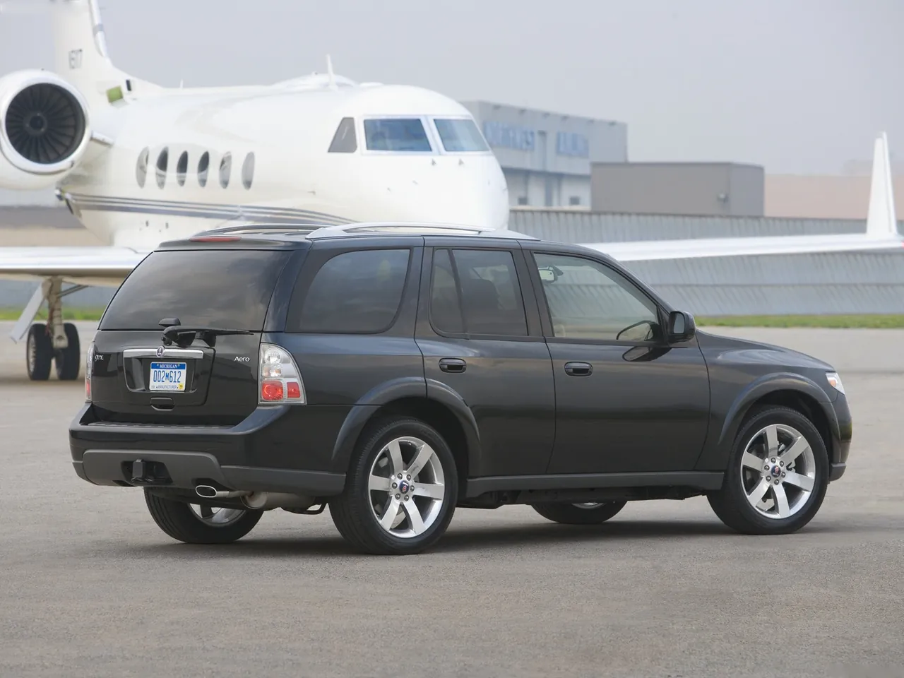 Saab 9-7X Aero (2008) – zadní tříčtvrteční pohled