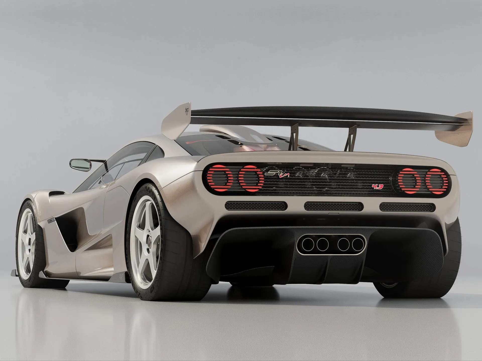 Gordon Murray S1 LM (2027) – zadní tříčtvrteční pohled