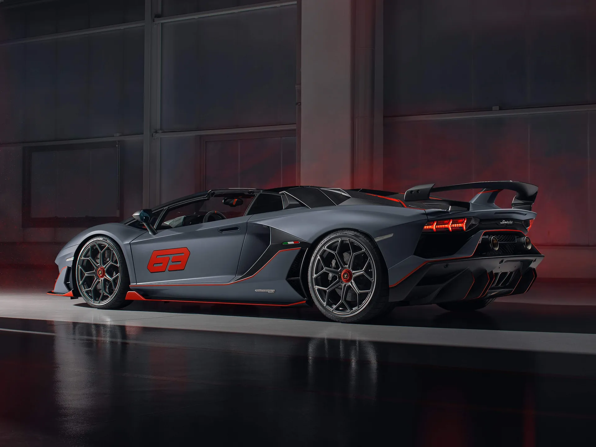 Lamborghini Aventador SVJ 63 Roadster (2020) – zadní tříčtvrteční pohled