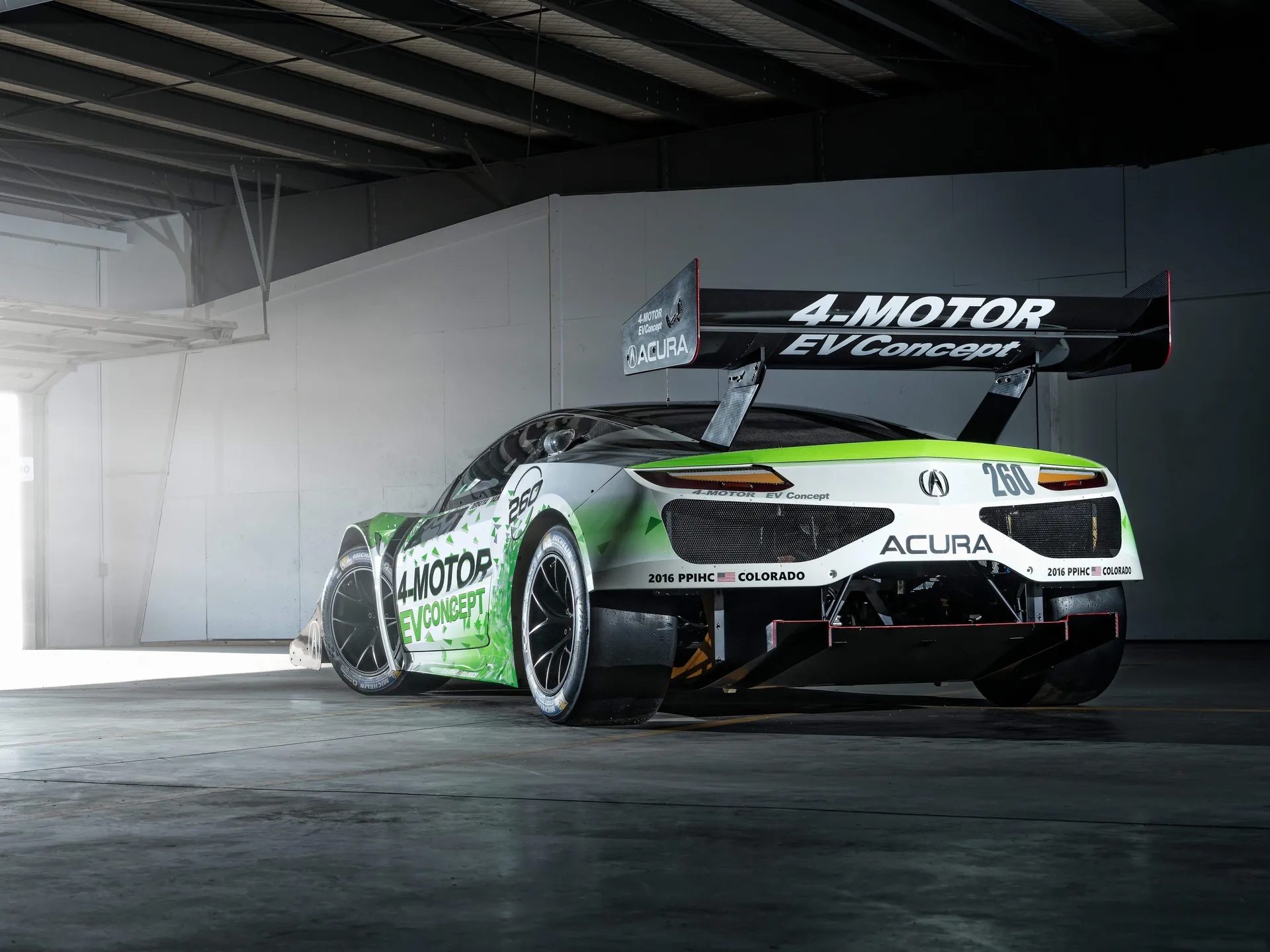 Acura NSX EV Concept (2016) – zadní tříčtvrteční pohled