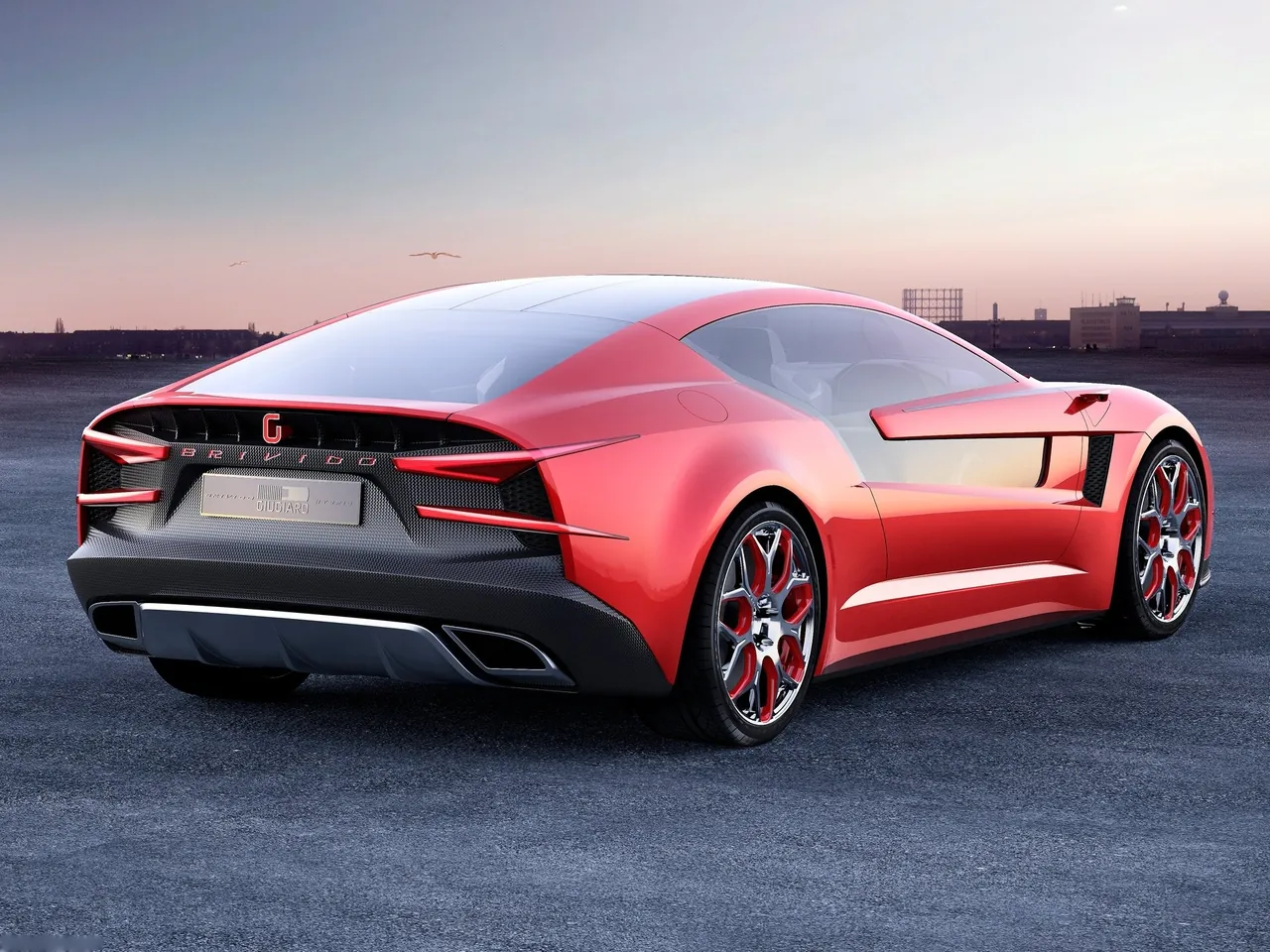 Italdesign Brivido Concept (2012) – zadní tříčtvrteční pohled