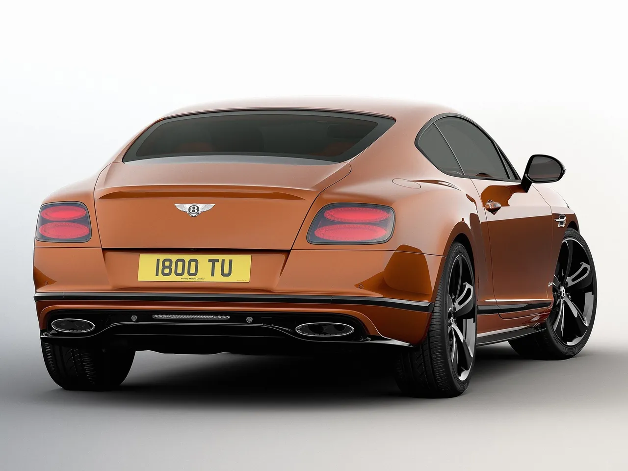 Bentley Continental GT Speed Black Edition (2017) – zadní tříčtvrteční pohled