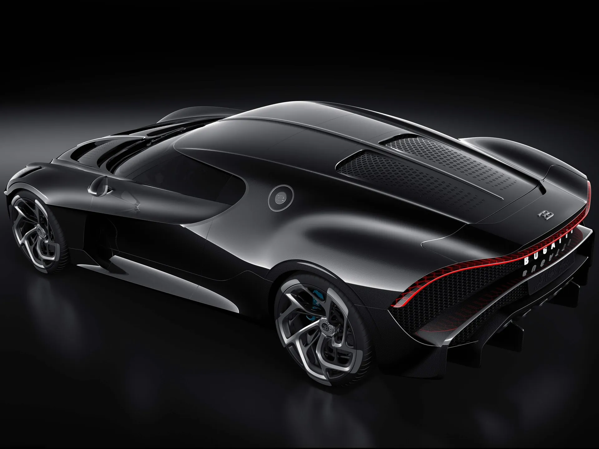 Bugatti La Voiture Noire (2019) – zadní tříčtvrteční pohled
