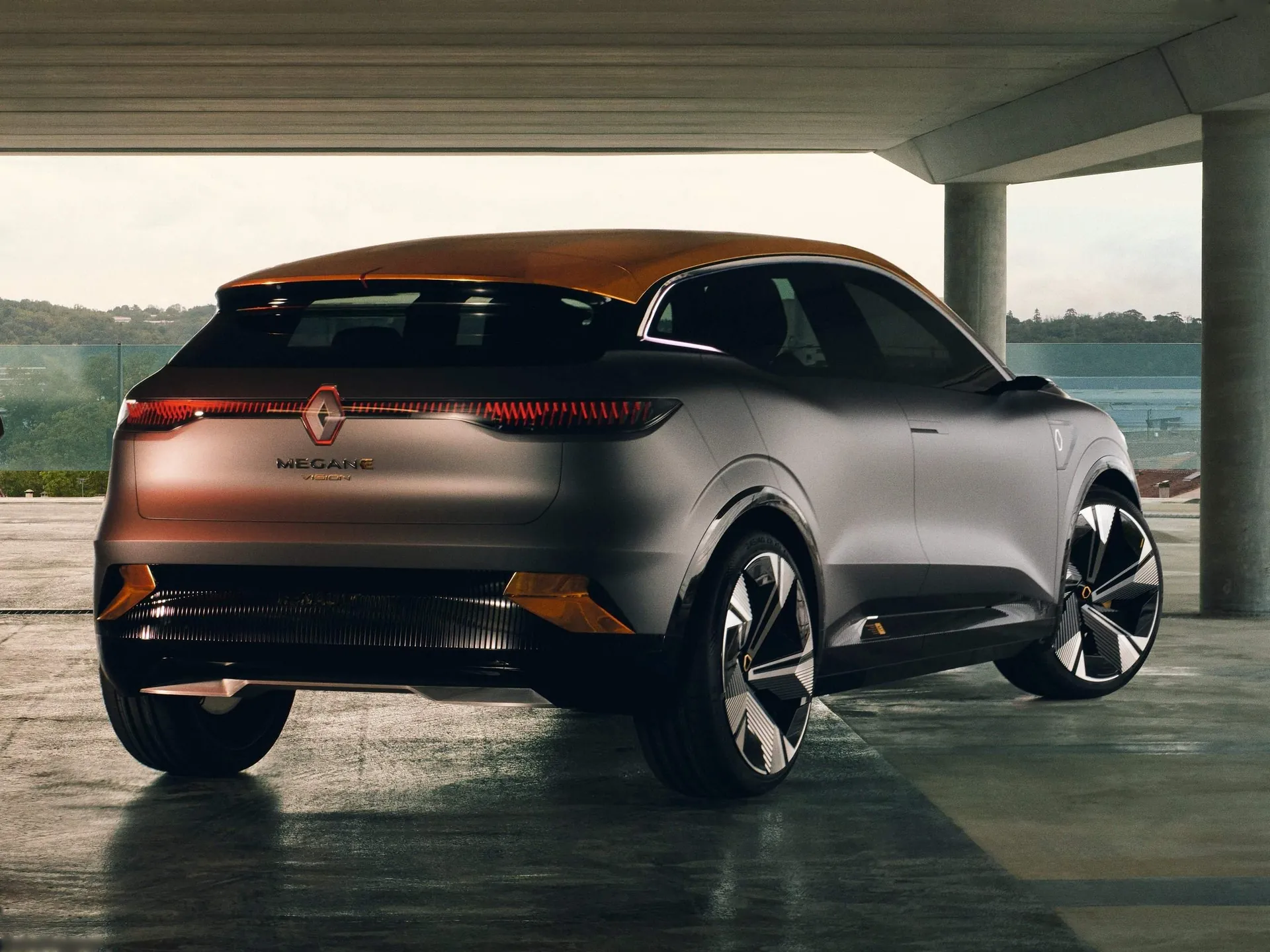 Renault Megane eVision Concept (2020) – zadní tříčtvrteční pohled