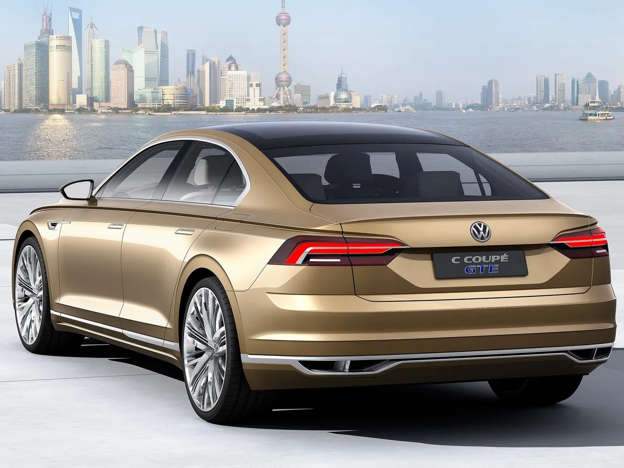 Volkswagen C Coupe GTE Concept (2015) – zadní tříčtvrteční pohled