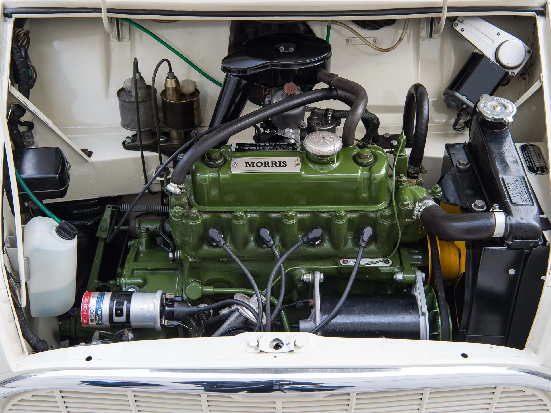 Mini Morris Mini-Minor (1959) – motorový prostor