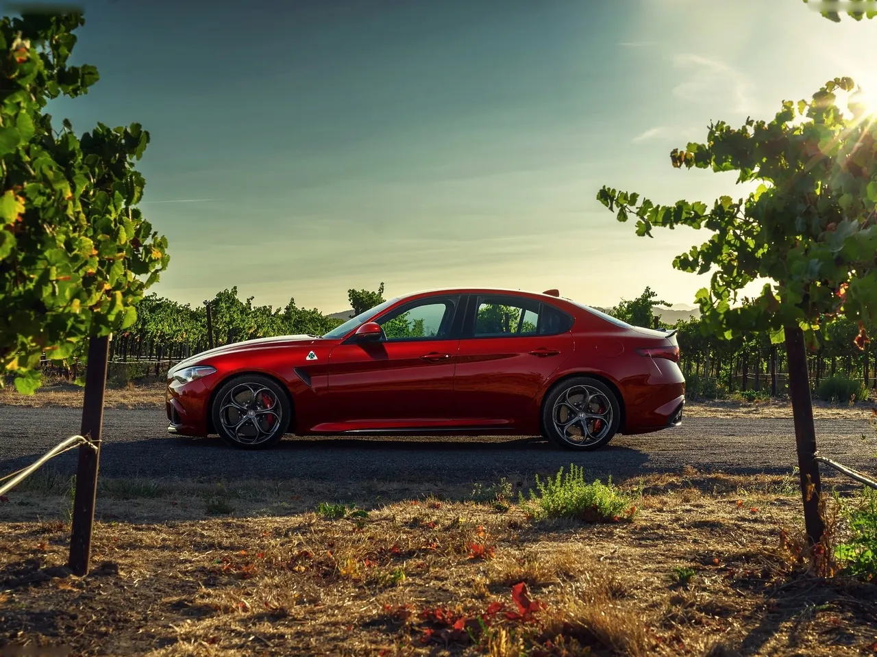 Alfa Romeo Giulia Quadrifoglio (2016) – boční profil