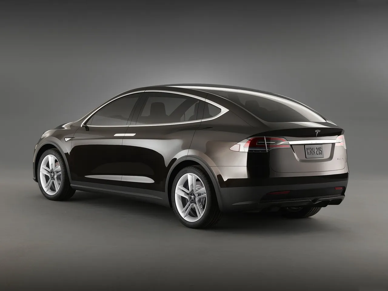 Tesla Model X Prototype (2012) – zadní tříčtvrteční pohled