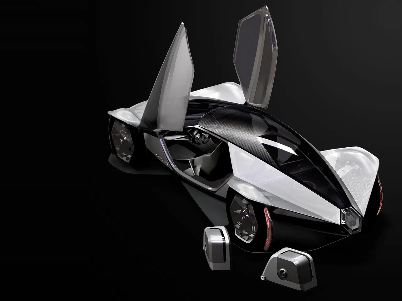 Cadillac Aera Concept (2010) – zadní tříčtvrteční pohled
