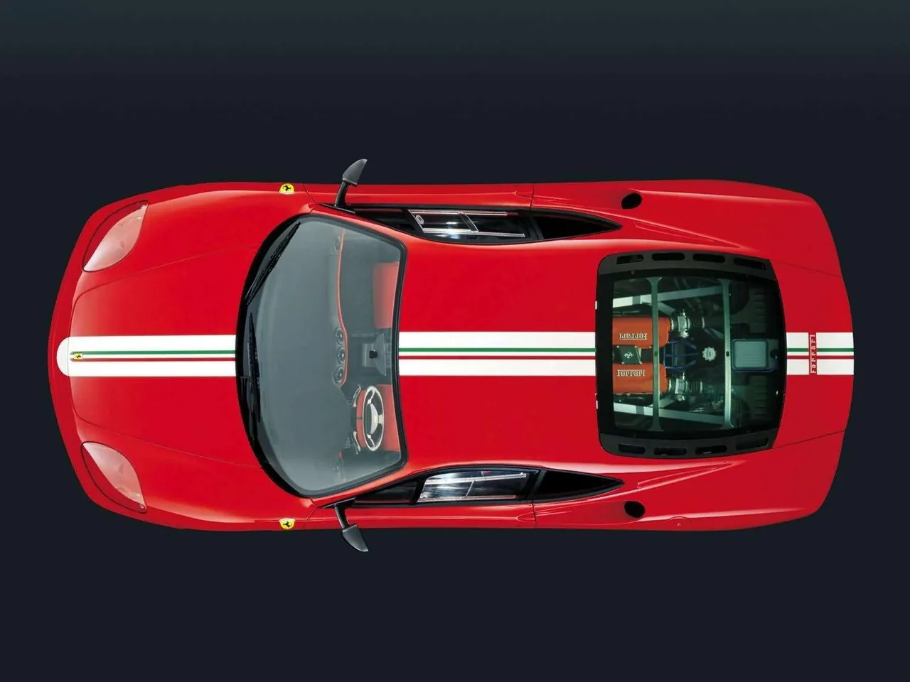 Ferrari 360 Challenge Stradale (2003) – pohled shora