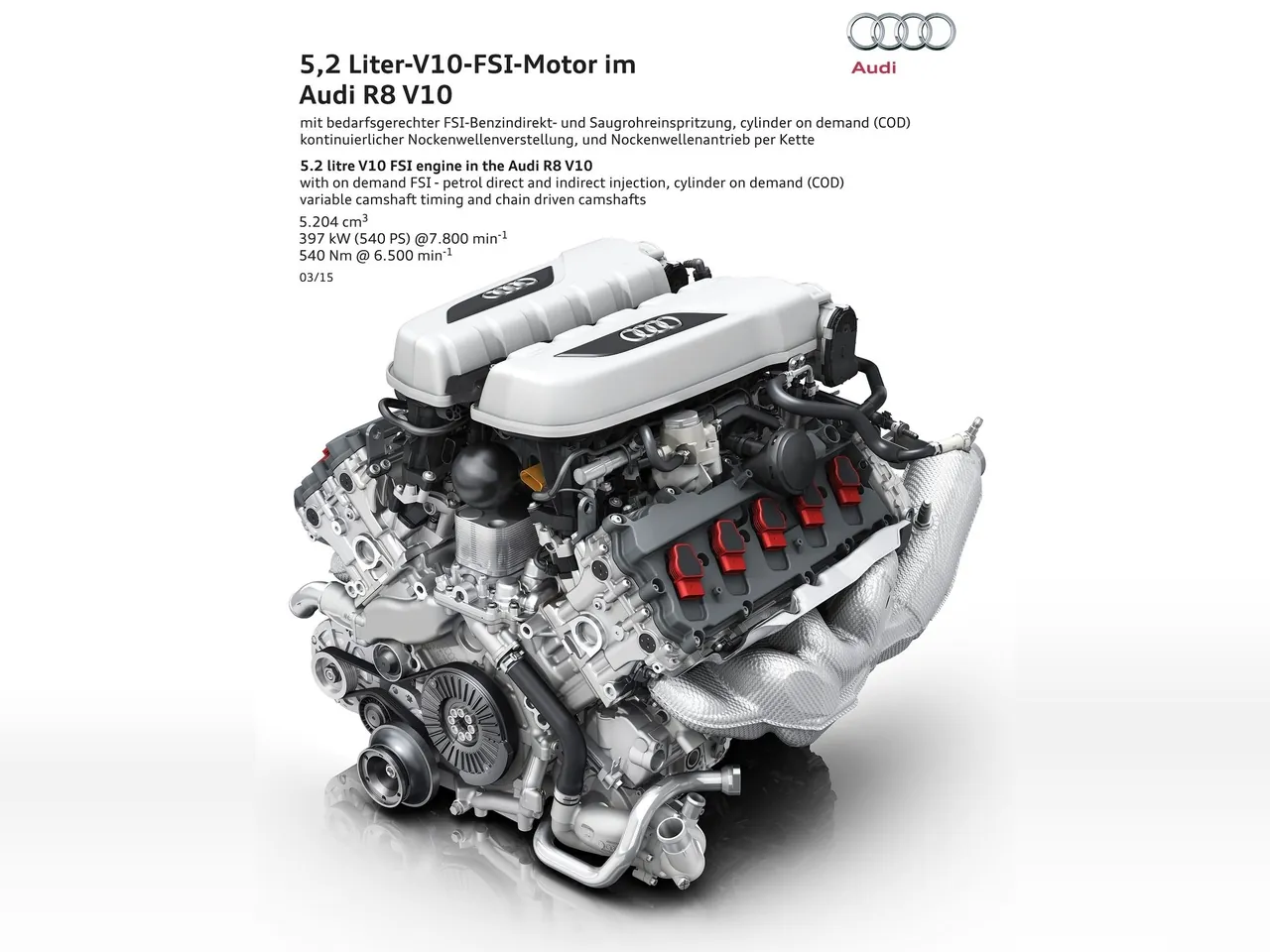Audi R8 V10 (2016) – motor