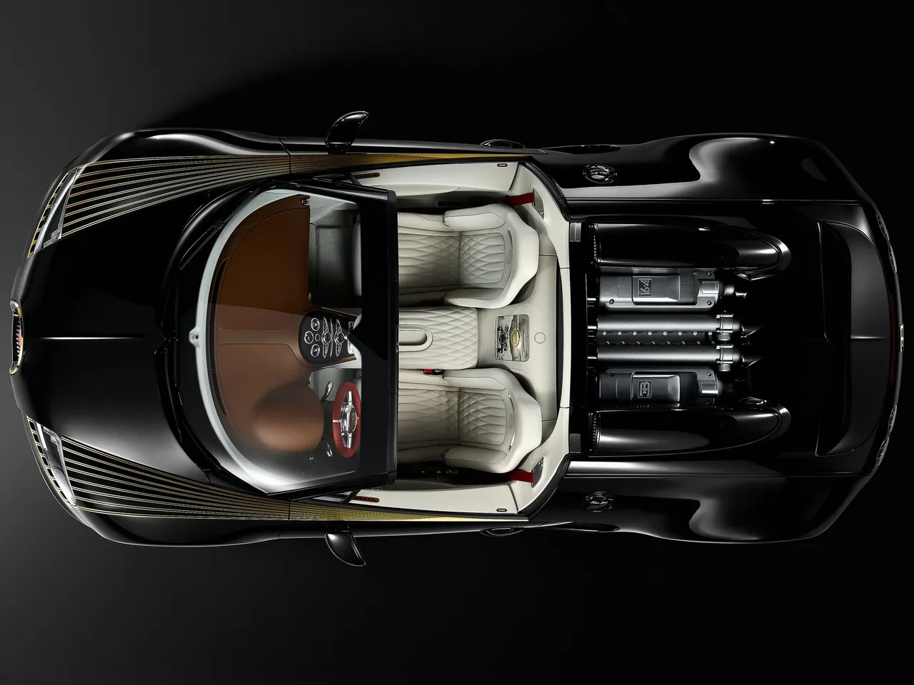 Bugatti Veyron Black Bess (2014) – pohled shora