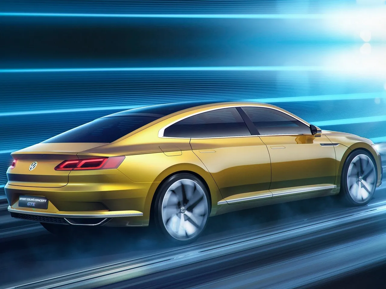 Volkswagen Sport Coupe GTE Concept (2015) – zadní tříčtvrteční pohled